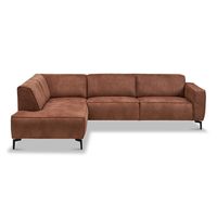 Haluta Hoekbank Alkmaar - 270 x 209 x 77 cm - Cognac - Links Haluta Hoekbank Alkmaar - 270 x 209 x 77 cm - Cognac - Links
