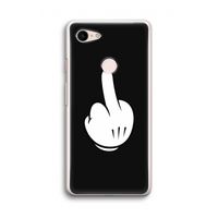 Middle finger black: Google Pixel 3 Transparant Hoesje