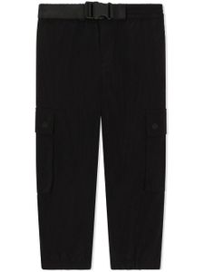 Dolce & Gabbana Kids pantalon droit à taille ceinturée - Noir