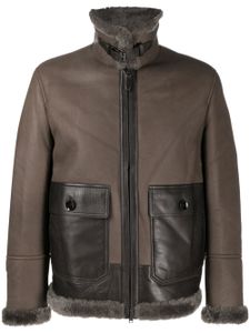 Brioni veste à empiècements texturés - Marron