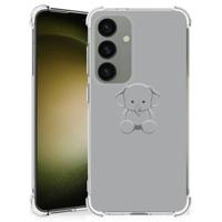 Samsung Galaxy S24 Stevig | Bumper Hoesje | Grijs Baby Olifant