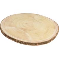 Houten decoratie boomschors boomschijven - D40 x H2 cm - Hobby materiaal - Kaarsenbord