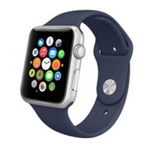 Rubberen sportbandje - Donkerblauw - Geschikt voor Apple Watch 42mm / 44mm / 45mm / 49mm