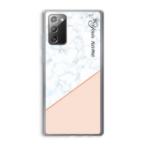 Marmer in stijl: Samsung Galaxy Note 20 / Note 20 5G Transparant Hoesje
