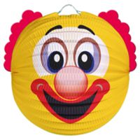 Feest Lampion gele clown 20 cm - thumbnail