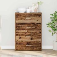 Dressoir met lade Oud hout 60 x 31 x 84 cm Spaanplaat Dressoir met lade Oud hout 60 x 31 x 84 cm Spaanplaat
