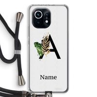 Charcoal Flora: Xiaomi Mi 11 Transparant Hoesje met koord