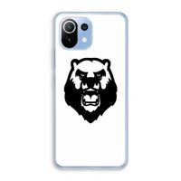 Angry Bear (white): Xiaomi Mi 11 Lite Transparant Hoesje