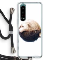 Yin Yang Wolves: Sony Xperia 5 III Transparant Hoesje met koord