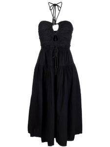 Ulla Johnson robe mi-longue Ella à dos nu - Noir