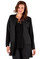 Yoek Jacket bottom | Zwart | Maat XL