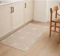 Vinyl vloerkleed keuken beige sterrenpatroon