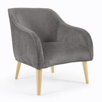 Kave Home Fauteuil Bobly Chenille - Grijs - thumbnail