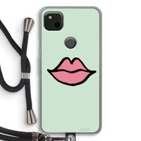 Kusje: Pixel 4a Transparant Hoesje met koord