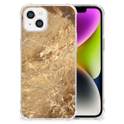 iPhone 14 Anti-Shock Hoesje Marmer Creme iPhone 14 Anti-Shock Hoesje Marmer Creme