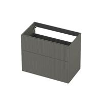 INK - Onderkast 2L A-sym Gelakt Gefr. Front - 800x450x650 Mm - Mat Beton Groen