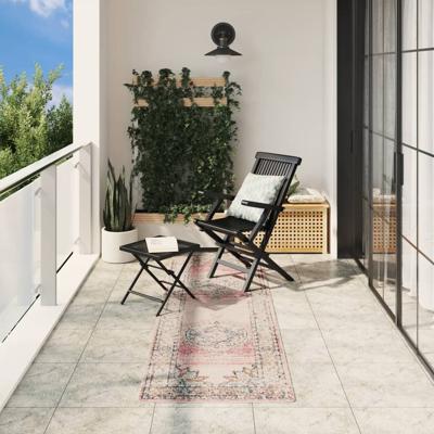 VidaXL Vloerkleed arbizu binnen en buiten vintage stijl 80x250 cm