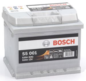 Bosch auto accu S5001 - 52Ah - 520A - voor voertuigen zonder start-stopsysteem S5001