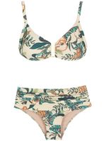 Lygia & Nanny bikini Anne à imprimé feuillage - Tons neutres