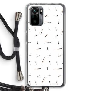 Hipster stripes: Xiaomi Redmi Note 10 Pro Transparant Hoesje met koord