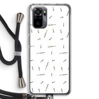 Hipster stripes: Xiaomi Redmi Note 10 Pro Transparant Hoesje met koord