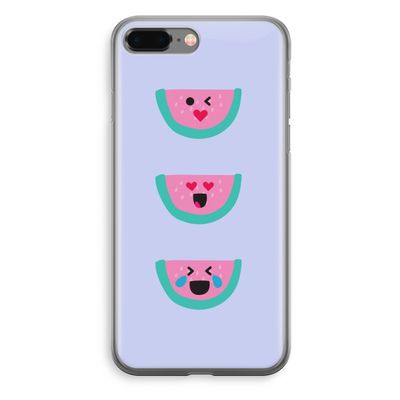 Smiley watermeloen: iPhone 8 Plus Transparant Hoesje