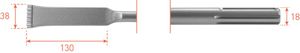 Rotec SDS-MAX HM-Tandbeitel 38x280mm - 2151060 - 215.1060