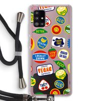 Fruitsticker: Samsung Galaxy A51 5G Transparant Hoesje met koord