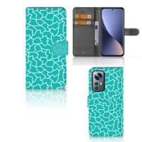 Xiaomi 12 Pro Hoesje Cracks Blue | Portemonnee hoesje