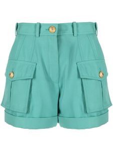 Balmain short à taille haute - Vert