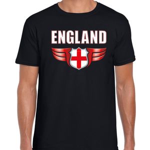 England landen t-shirt Engeland zwart voor heren