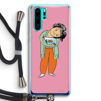 Visknuffel: Huawei P30 Pro Transparant Hoesje met koord