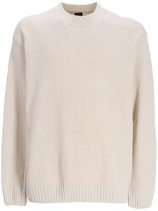 BOSS pull en coton à design nervuré - Tons neutres