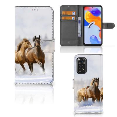 Xiaomi Redmi Note 11 Pro 5G/4G | Telefoonhoesje | Met pasjeshouder | Paarden
