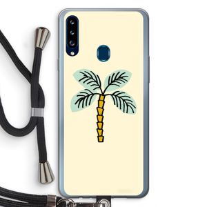 Palmboom: Samsung Galaxy A20s Transparant Hoesje met koord
