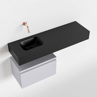Toiletmeubel Mondiaz Andor | 100 cm | Meubelkleur Cale | Lex vrijhangend wastafel Urban Links | Zonder kraangat