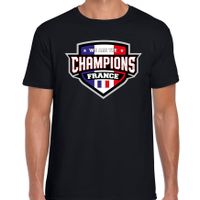 We are the champions France / Frankrijk supporter t-shirt zwart voor heren - thumbnail