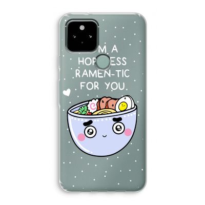I'm A Hopeless Ramen-Tic For You: Google Pixel 5 Transparant Hoesje