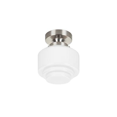 Highlight Nikkel plafondlampCambridge wit glas Ø 15cm - G1871.00 + O1103.30