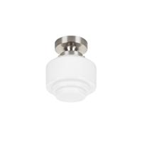 Highlight Nikkel plafondlampCambridge wit glas Ø 15cm - G1871.00 + O1103.30