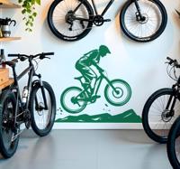 Mountainbiker fiets sticker