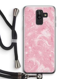 Abstract Painting Pink: Samsung Galaxy J8 (2018) Transparant Hoesje met koord