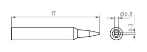 Weller RTP 008 S Soldeerpunt Beitelvorm Grootte soldeerpunt 0.8 mm Lengte soldeerpunt: 17 mm Inhoud: 1 stuk(s)