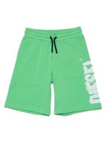 Diesel Kids short de sport en coton à logo imprimé - Vert - thumbnail