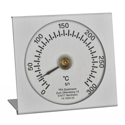 Oven thermometer - RVS - 0-300 graden celcius - staand - analoog