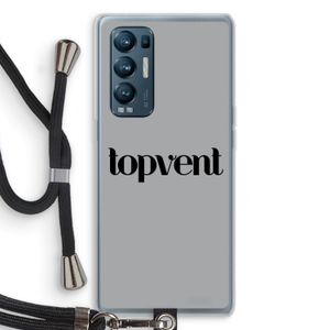 Topvent Grijs Zwart: Oppo Find X3 Neo Transparant Hoesje met koord