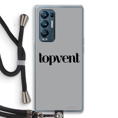 Topvent Grijs Zwart: Oppo Find X3 Neo Transparant Hoesje met koord