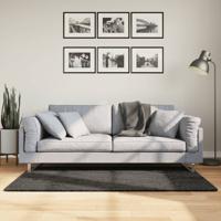 VidaXL Vloerkleed istan hoogpolig glanzend 80x150 cm antracietkleurig
