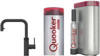 Quooker Flex Square met COMBI boiler en CUBE reservoir 5-in-1 kokendwaterkraan zwart