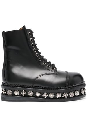 Toga Pulla bottines en cuir à détails de clous - Noir